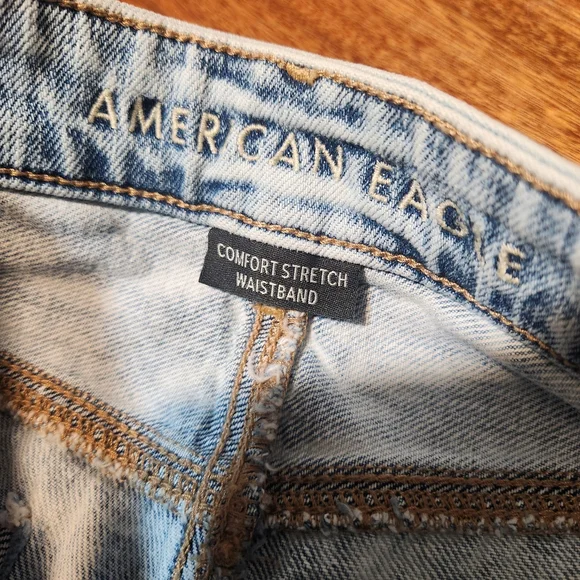 American Eagle Distressed Light Blue Denim Shorts Teen  Sz 4 - Picture 7 of 13
